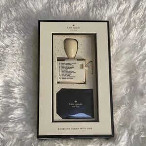 Kate Spade Cream and Black Stamp Set